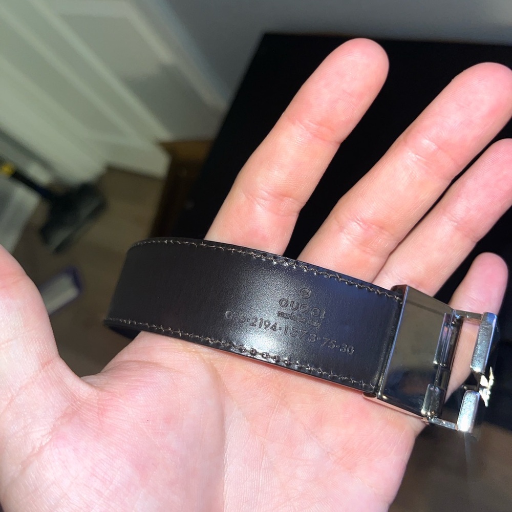 Vintage Gucci Tom Ford Silver G Logo Buckle Belt - Picture 5 of 5